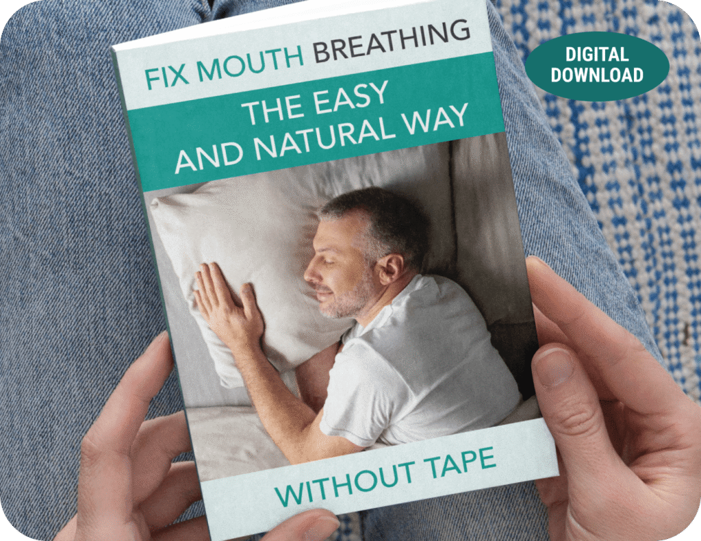 Digital guide about fixing mouth breathing naturally, a free bonus from Synadentix.